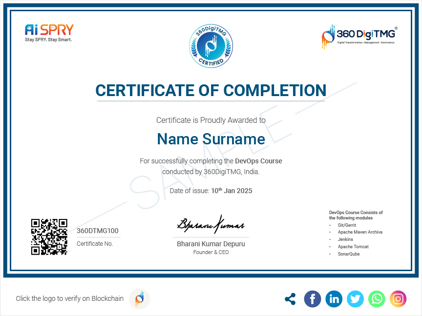 DevOps online course certification - 360digitmg
